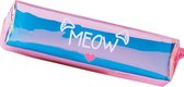 etui Meow junior 20 x 6 cm polyester roze/blauw