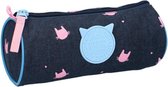 etui Pur Fur meisjes 9 x 17 cm polyester jeansblauw