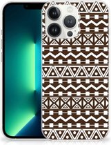 Leuk TPU Backcase iPhone 13 Pro Max Telefoon Hoesje Aztec Brown