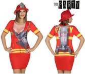 Nachthemd voor volwassenen 6667 Brandweervrouw - Verkleedkleding