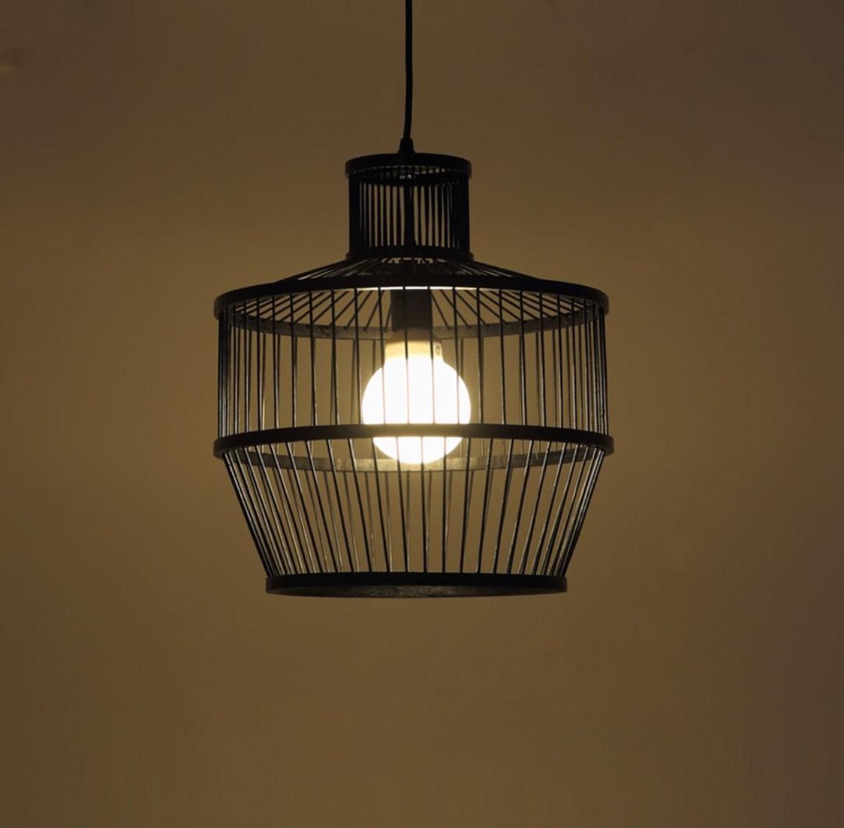 Fine Asianliving Bamboe Hanglamp Zwart D34xH35cm Melvin