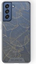 Selencia Zarya Fashion Extra Beschermende Backcover Samsung Galaxy S21 FE - Gold Botanic