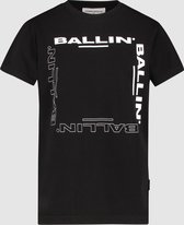 Ballin Amsterdam -  Jongens Regular Fit   T-shirt  - Zwart - Maat 128