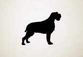 Griffon Korthals - Wirehaired Pointing Griffon - Silhouette hond - L - 75x89cm - Zwart - wanddecoratie