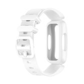 Voor Fitbit Inspire 2 siliconen vervangende horlogeband (wit)
