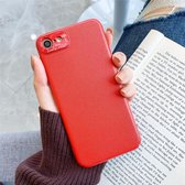 Voor iPhone 7/8 / iPhone SE 2020 All-inclusive Pure Prime Skin Plastic Case met Lens Ring Protection Cover (Rood)