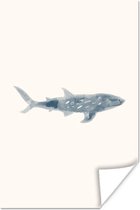 Poster Zeedieren - Zee - Waterverf - 80x120 cm