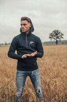 Malelions Men Half Zip Hoodie - Navy - XXL