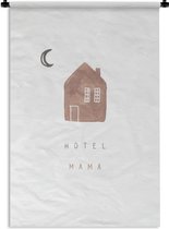 Tapisserie murale - Tissu mural - Hotel mama - Maman - Dictons - Citations - 120x180 cm - Tapisserie