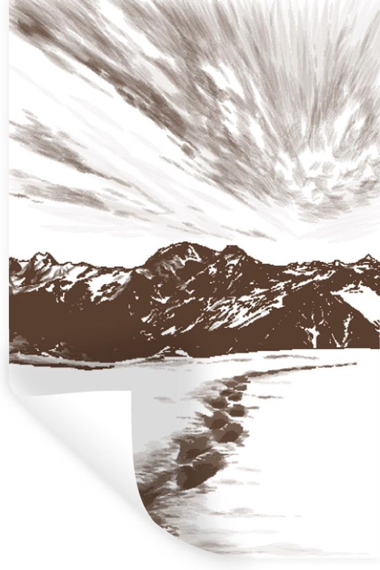 Stickers Stickers muraux - Berg - Plage - Mer - 80x120 cm - Film adhésif