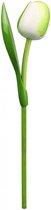 Gevavi - Houten Tulp - Decoratie - Gekleurde Tulp - Holland Souvenir - Groen/wit - 34cm