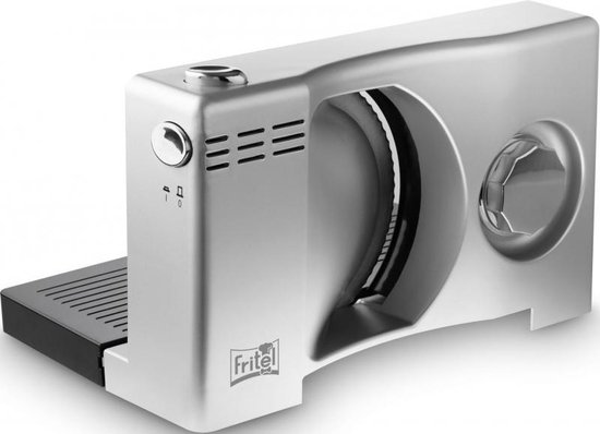FRITEL Snijmachine - SL 3110 - Broodsnijmachine met Gekarteld Mes - Vlees- en Broodsnijder - 0-15mm -Ø 17cm - Dichtklapbaar Vleessnijmachine voor thuis elektrisch - 100W