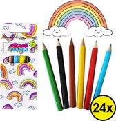 Decopatent Gifts 24PCS 6-Piece Rainbow Crayons - Cadeaux à distribuer pour les enfants - Klein Jouets