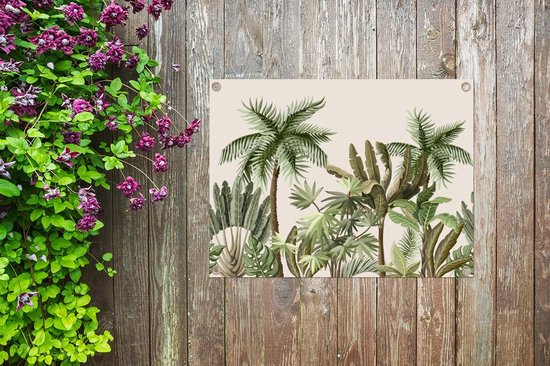 Tableau de jardin Arbre - Été - Grijs - 80x60 cm - Poster de jardin