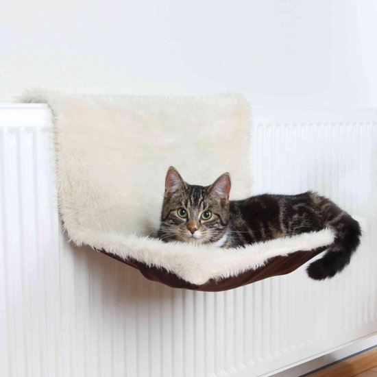 TRIXIE Radiatorhangmat kat pluche cr√®mekleurig bruin 43141