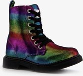 Blue Box meisjes veterboots metallic - Zwart - Maat 30