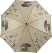 paraplu Paddestoelen 120 cm polyester beige