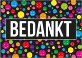 15x Vrolijke Bedankt postkaart/ansichtkaart/wenskaart met emoticons