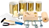 versierset kaarsenhouder junior 11 cm hout 23-delig