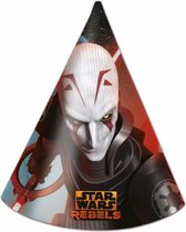 feesthoedjes Star Wars Rebels junior karton zwart 6 stuks