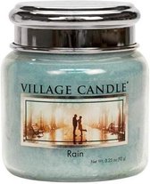 geurkaars Rain 6,5 x 7 cm wax/glas blauw
