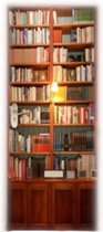 decoratiesticker Vintage Boekenkast 200 x 44 cm pvc bruin