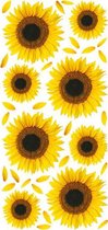 muurstickers Sunflowers 15 x 31 cm vinyl 34-delig