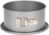 springvorm met hoge rand 22 cm staal zilver