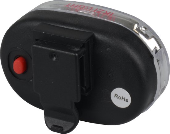 Ikzilight Ovale fietskoplamp - 3 LED's - Wit - Batterijvoeding - Inclusief montagebeugel — afbeelding 3