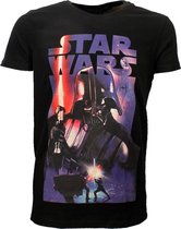 Star Wars Vintage Poster Darth Vader T-Shirt  Zwart/Paars - Officiële Merchandise tweedehands  Nederland