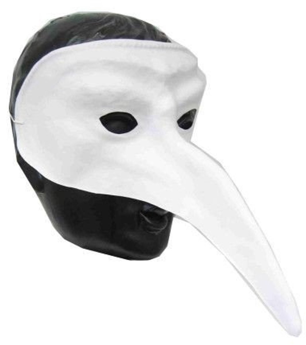 PartyXplosion - Snavelmasker - Wit - Plastic