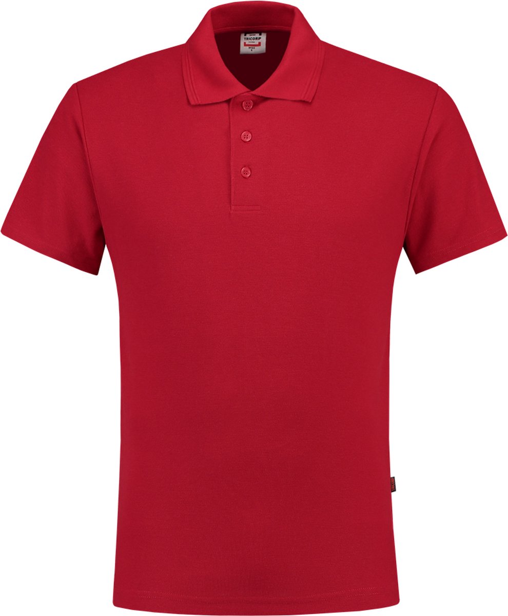 Tricorp Poloshirt 100% katoen - Casual - 201007 - Rood - maat M