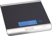 Taylor Pro Keukenweegschaal 22,5 X 19,5 X 2 Cm Glas Zwart/zilver