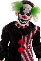 Carnival Toys Masker Horrorclown Latex Wit/zwart One-size