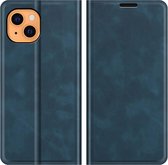 Cazy iPhone 13 Mini Hoesje - Portemonnee Book Case - Kunstleer - Blauw
