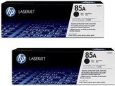 Originele Toner HP 85A(CE285AD) (2 uds) Zwart