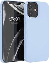 kwmobile telefoonhoesje geschikt voor Apple iPhone 12 / iPhone 12 Pro - Hoesje met siliconen coating - Smartphone case in mat lichtblauw