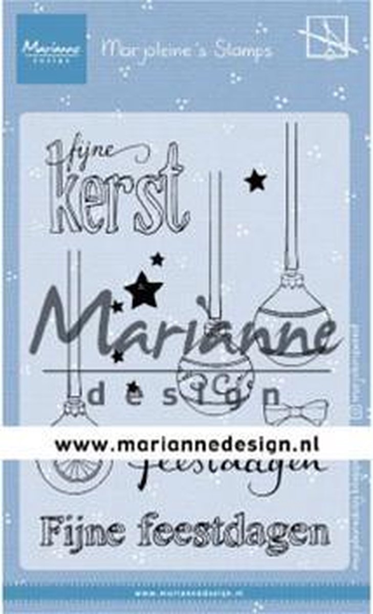 Stempel - Claer stamp - Marianne Design - Marjoleine's kerstballen