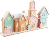 Decoratieve figuren DKD Home Decor Hars Huizen (45 x 7.5 x 25 cm)