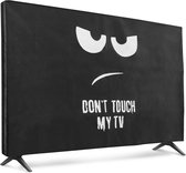 kwmobile hoes voor 65" TV - Beschermhoes voor televisie - Schermafdekking voor TV in wit / zwart - Don't Touch my TV design