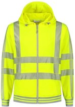 Santino Vermont Hoodi vest (270gr/m2) - Fluor geel | Grijs - XXL