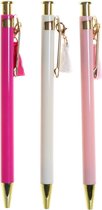 Pen DKD Home Decor Wit Roze ABS Fuchsia (3 pcs)