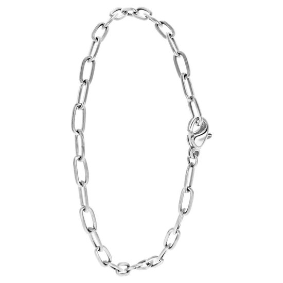 Lucardi Dames Freya armband - Staal - Armband - Cadeau - 20 cm - Zilverkleurig