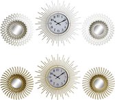Horloge DKD Home Decor Champagne Polypropyleen Gouden Spiegel (3 pcs) (2 pcs)