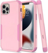 Commuter schokbestendig TPU + pc-beschermhoes voor iPhone 13 Pro Max (roze)
