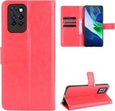 Voor Infinix Note 10 Pro Crazy Horse Textuur Horizontale Flip Leather Case met Houder & Kaartsleuven & Lanyard (Rood)