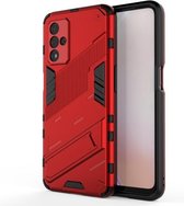 Voor OPPO A93s 5G Punk Armor 2 in 1 PC + TPU schokbestendig hoesje met onzichtbare houder (rood)