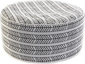 Kussen DKD Home Decor Voor op de grond Wit Zwart (53 x 53 x 23 cm)