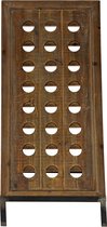 Flessenrek DKD Home Decor Bruin Hout Metaal (43 x 50 x 90 cm)