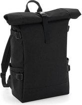 Block Roll-Top Backpack Maat 28 x 48 x 15 cm (Zwart)